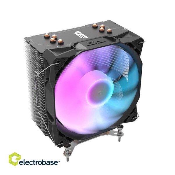 Darkflash S11 LED active CPU cooling (heatsink + fan 120x130) black image 1
