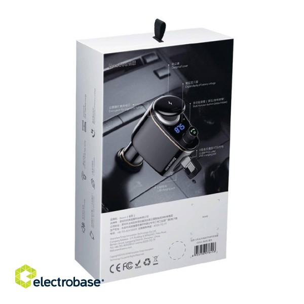 Car Bluetooth MP3 Player Baseus S-06Black OS paveikslėlis 8