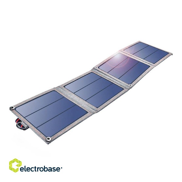 Foldable solar charger Choetech SC004 14W, 1xUSB (grey) paveikslėlis 1