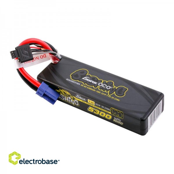 Gens ace G-Tech 5300mAh 7.4V 100C 2S1P Lipo z EC5 paveikslėlis 3