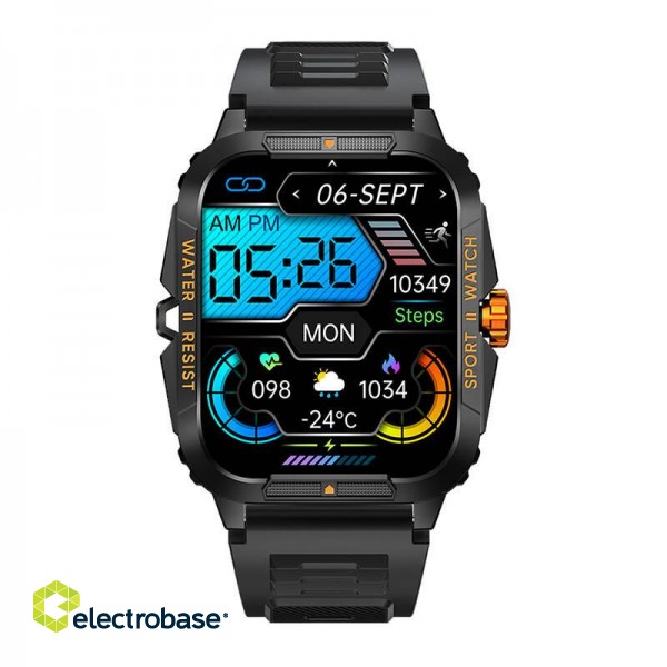 Colmi P76 smartwatch (black and orange) image 2