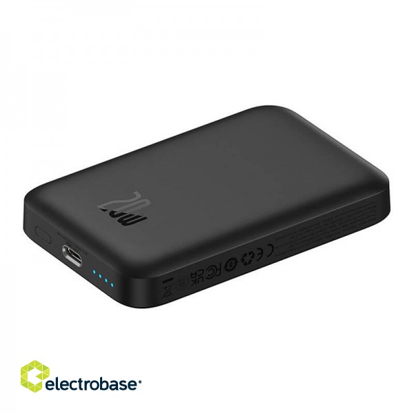 Mini Wireless PowerBank 20W Baseus (black) image 7