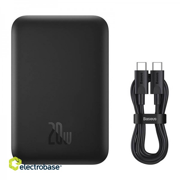 Mini Wireless PowerBank 20W Baseus (black) paveikslėlis 9