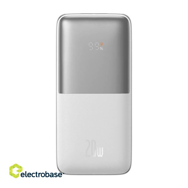 Powerbank Baseus Bipow Pro 10000mAh, 2xUSB, USB-C, 20W (white) фото 2