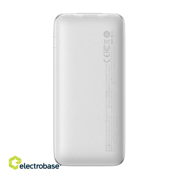 Powerbank Baseus Bipow Pro 10000mAh, 2xUSB, USB-C, 22.5W (white) фото 3