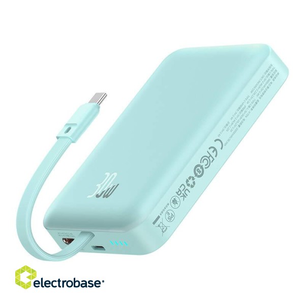 Powerbank Baseus Magnetic Mini 10000mAh, USB-C 30W MagSafe (blue) фото 5