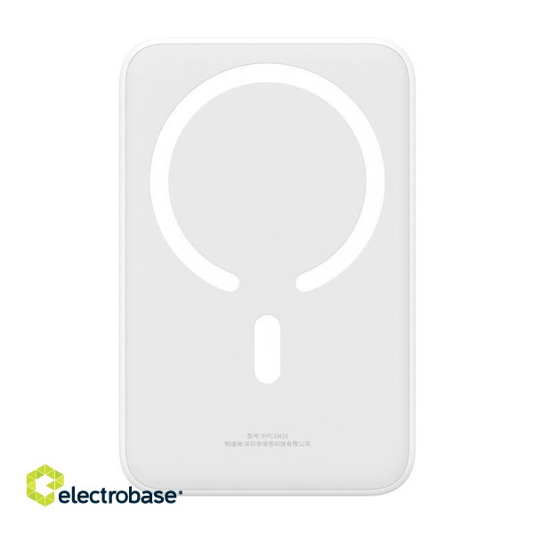 Powerbank Baseus Magnetic Mini 20000mAh, USB-C 20W MagSafe (white) image 3