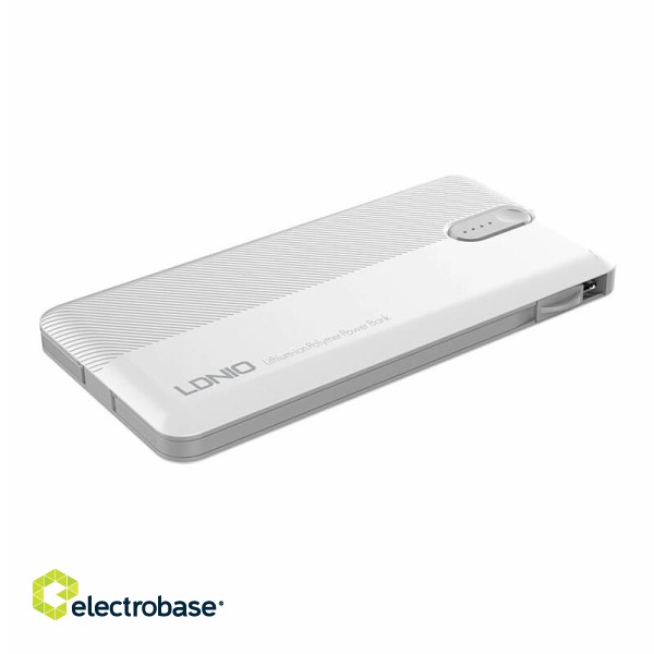 Powerbank LDNIO PL1013, 10000mAh + 3in1 cable (white) фото 2
