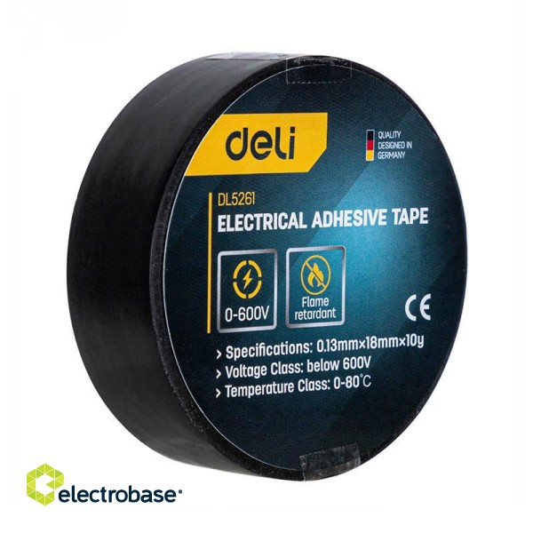 Electrical insulating tape Deli Tools EDL5261, 10m image 3