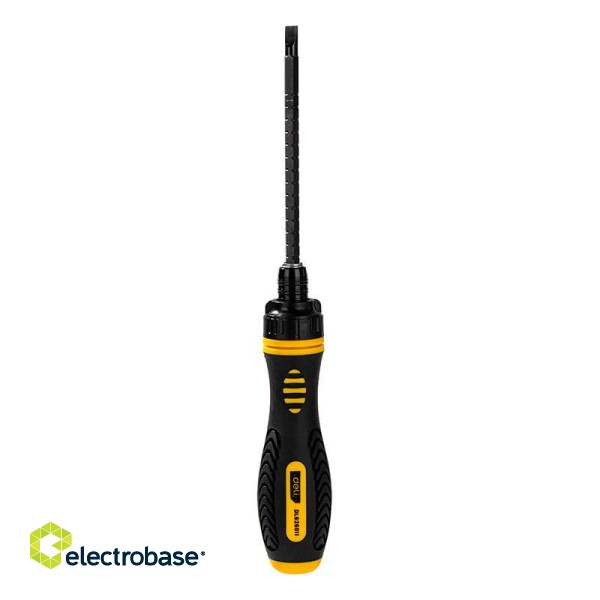 Ratchet screwdriver Deli Tools EDL626011, 6/PH2x180mm paveikslėlis 3