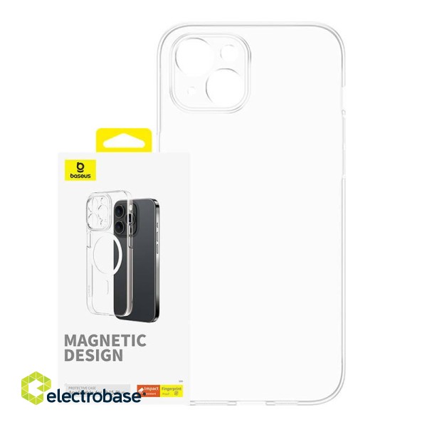 Magnetic Phone Case for iPhone 15 Plus Baseus OS-Lucent Series (Clear) image 1