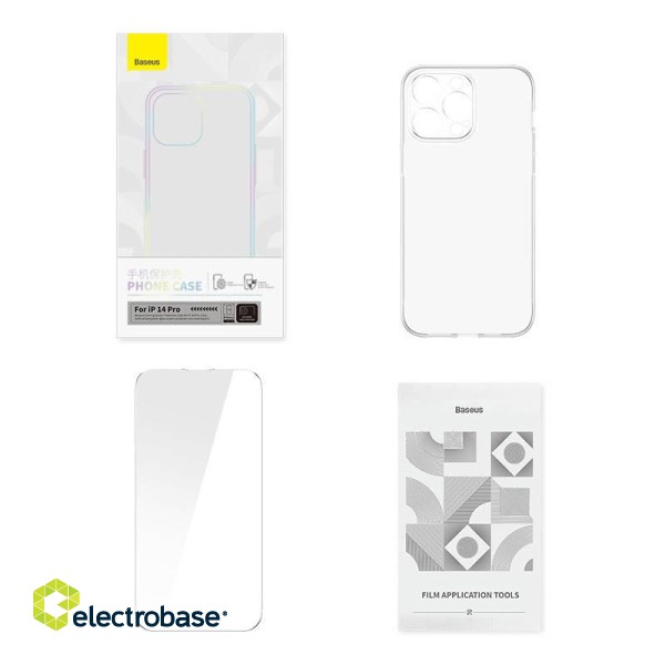 Transparent Case and Tempered Glass set Baseus Corning for iPhone 14 Pro image 8
