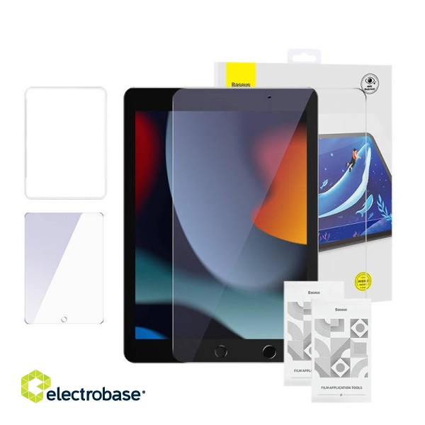 Tempered Glass Baseus Crystal 0.3 mm for iPad Pro/Air3 10,5" / iPad 7/8/9 10.2" (2 pcs) image 1