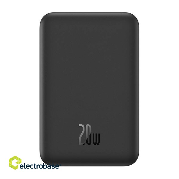 Magnetic Mini Powerbank Baseus 5000mAh, USB-C 20W (black) image 1