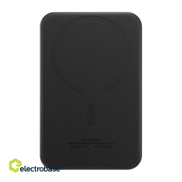 Magnetic Mini Powerbank Baseus 5000mAh, USB-C 20W (black) фото 2