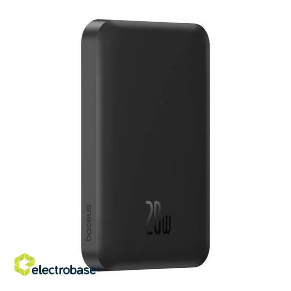 Magnetic Mini Powerbank Baseus 5000mAh, USB-C 20W (black) image 3