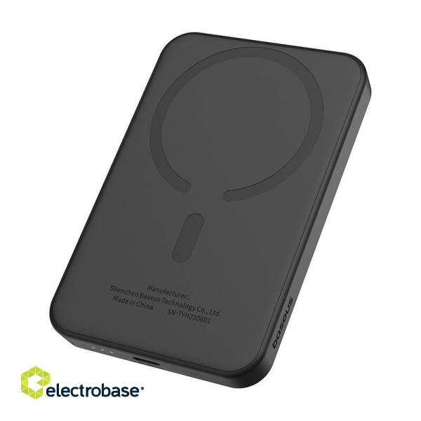 Magnetic Mini Powerbank Baseus 5000mAh, USB-C 20W (black) image 5