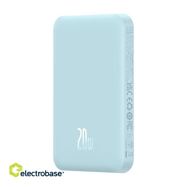 Magnetic Mini Powerbank Baseus 5000mAh, USB-C 20W (blue) фото 3