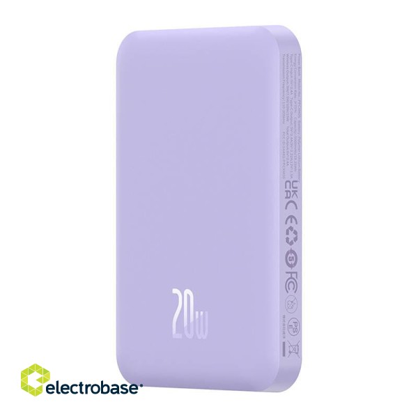 Magnetic Mini Powerbank Baseus 5000mAh 20W (purple) paveikslėlis 4