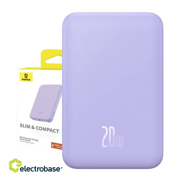 Magnetic Mini Powerbank Baseus 5000mAh 20W (purple) image 9