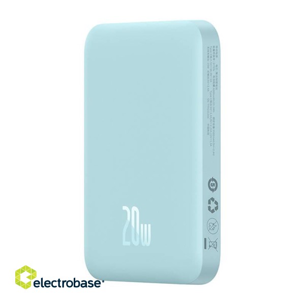 Powerbank Baseus Magnetic Mini 6000mAh, USB-C  20W MagSafe (blue) фото 4