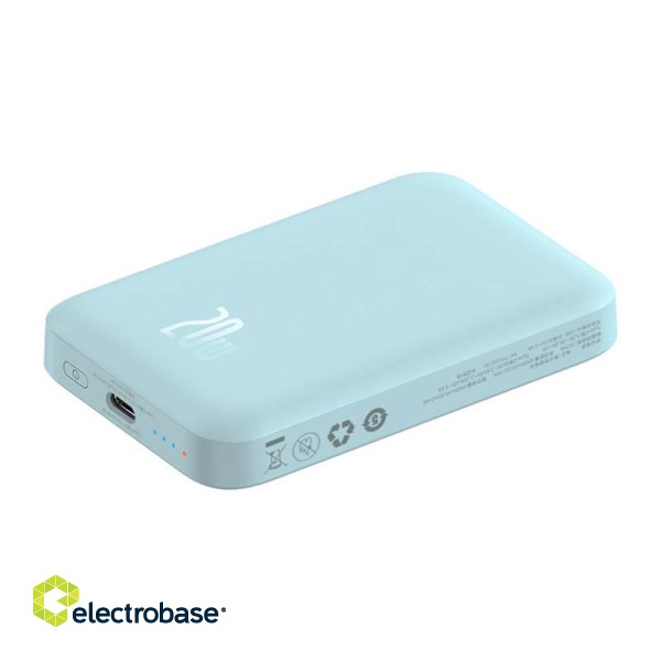 Powerbank Baseus Magnetic Mini 6000mAh, USB-C  20W MagSafe (blue) image 8