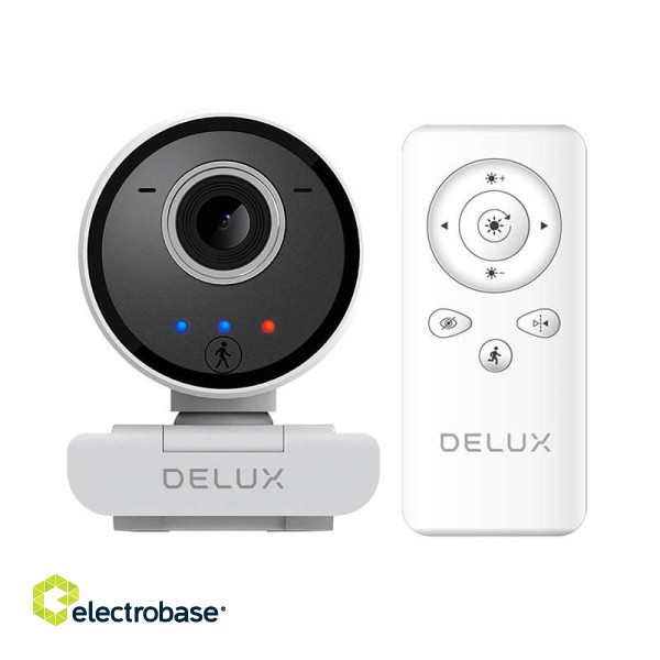 Smart Webcam with Tracking and Built-in Microphone Delux DC07 (White) 2MP 1920x1080p image 1