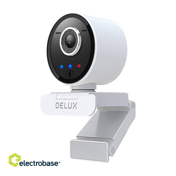 Smart Webcam with Tracking and Built-in Microphone Delux DC07 (White) 2MP 1920x1080p image 5