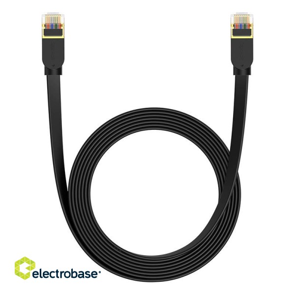 Baseus Cat 7 UTP Ethernet RJ45 Cable Flat 5 m black фото 2