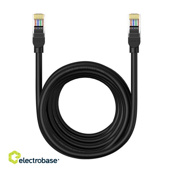 Baseus Ethernet CAT5, 8m network cable (black) paveikslėlis 3