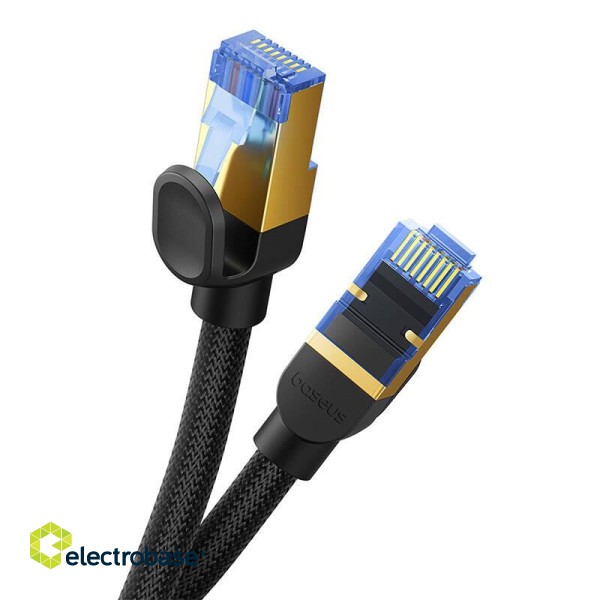 Braided network cable cat.7 Baseus Ethernet RJ45, 10Gbps, 8m (black) image 5