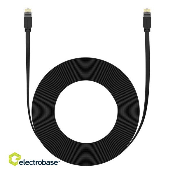 Flat Cable Baseus Ethernet RJ45, Cat.6, 12m (black) фото 3
