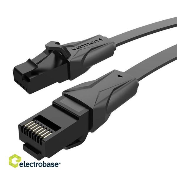 Płaski kabel sieciowy UTP CAT6 Vention IBABL RJ45 Ethernet 1000Mbps 10m Czarny image 3