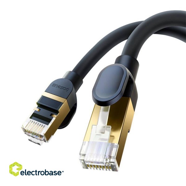 Network cable cat.8 Baseus Ethernet RJ45, 40Gbps, 1,5m (black) paveikslėlis 6