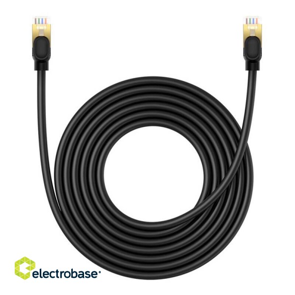 Network cable cat.8 Baseus Ethernet RJ45, 40Gbps, 5m (black) paveikslėlis 3