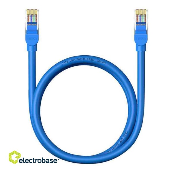 Round Cable Baseus Ethernet RJ45, Cat.6, 1m (blue) фото 2