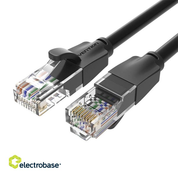Kabel sieciowy UTP CAT6 Vention IBEBI RJ45 Ethernet 1000Mbps 3m czarny image 2