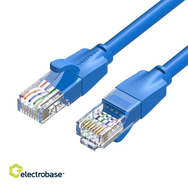 Network Cable UTP CAT6 Vention IBELG RJ45 Ethernet 1000Mbps 1.5m Blue paveikslėlis 3