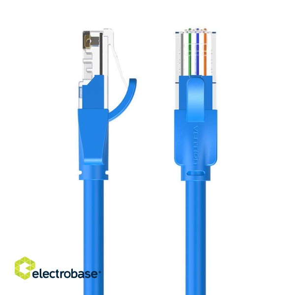 Network Cable UTP CAT6 Vention IBELG RJ45 Ethernet 1000Mbps 1.5m Blue paveikslėlis 1
