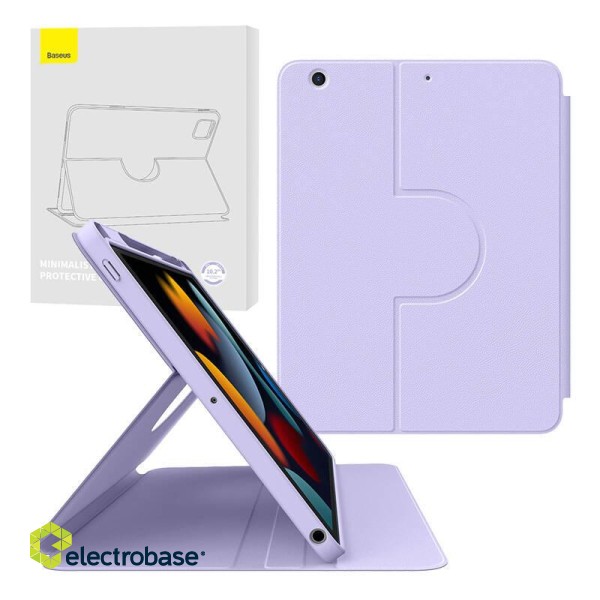 Baseus Minimalist Series IPad 10.2" Magnetic protective case (purple) image 8