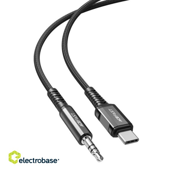 Cable USB-C to mini jack 3,5mm Acefast C1-08 1.2m (black) image 1