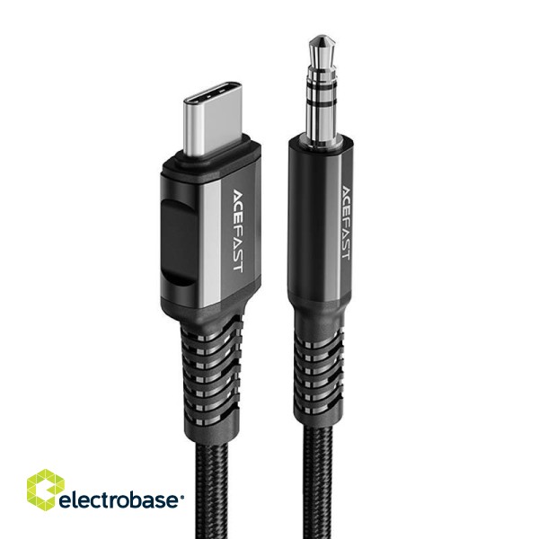 Cable USB-C to mini jack 3,5mm Acefast C1-08 1.2m (black) image 2