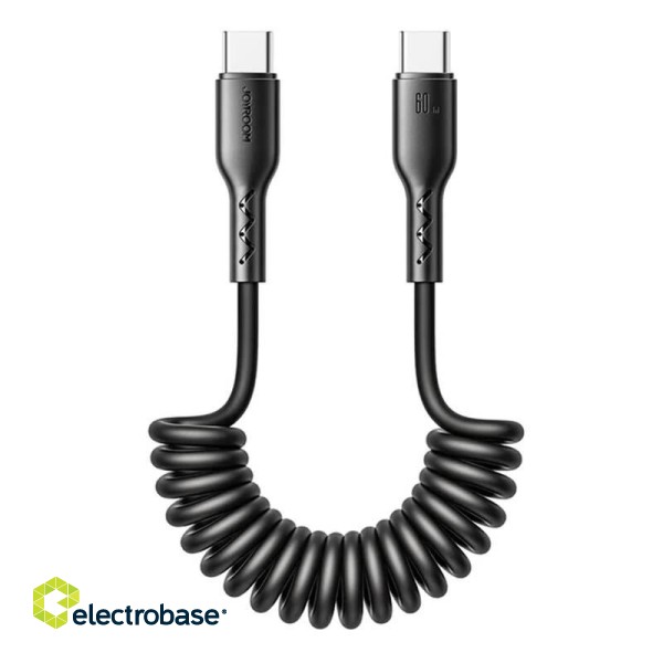 Fast Charging cable for car Joyroom Type-C to Type-C Easy-Travel Series 60W 1.5m, coiled (black)