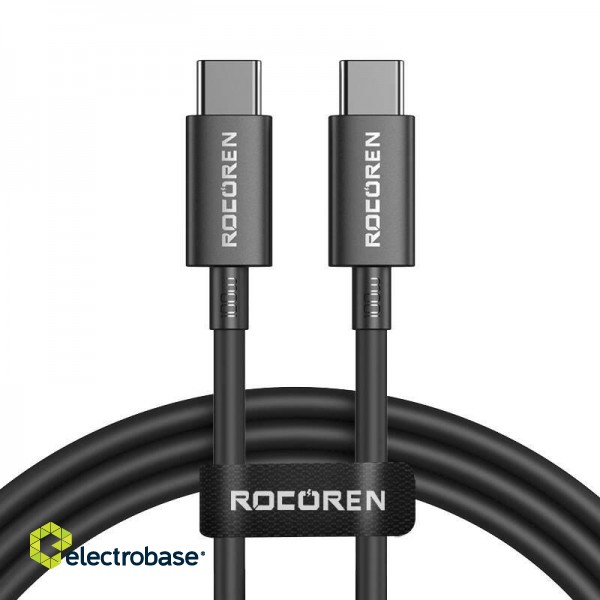 Fast Charging cable Rocoren USB-C to USB-C Simples Series 100W, 1m (black) paveikslėlis 1