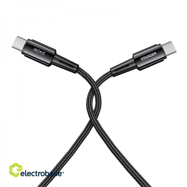 USB-C to USB-C Cable 240W Essager 1m (gray) paveikslėlis 2