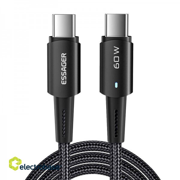 USB-C to USB-C Cable 60W Essager 2m (black)