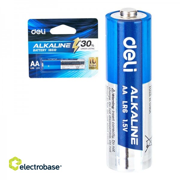 Alkaline battery Deli AA LR6 1 pc image 2
