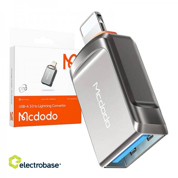 Adapter USB 3.0 to lightning Mcdodo OT-8600 (black) фото 3