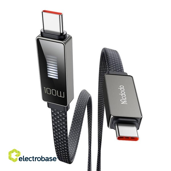 Cable Mcdodo CA-4470 USB-C to USB-C with display 100W 1.2m (black) image 1