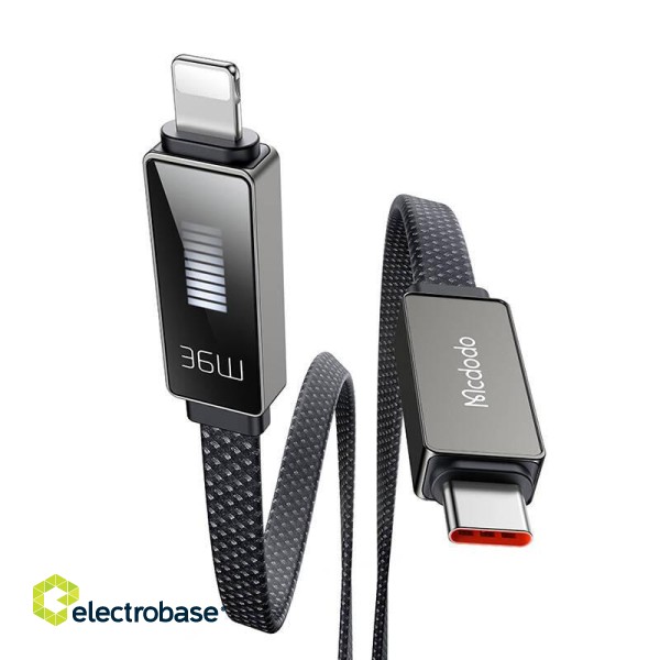 Cable Mcdodo CA-4960 USB-C to Lightning with display 1.2m (black) фото 1